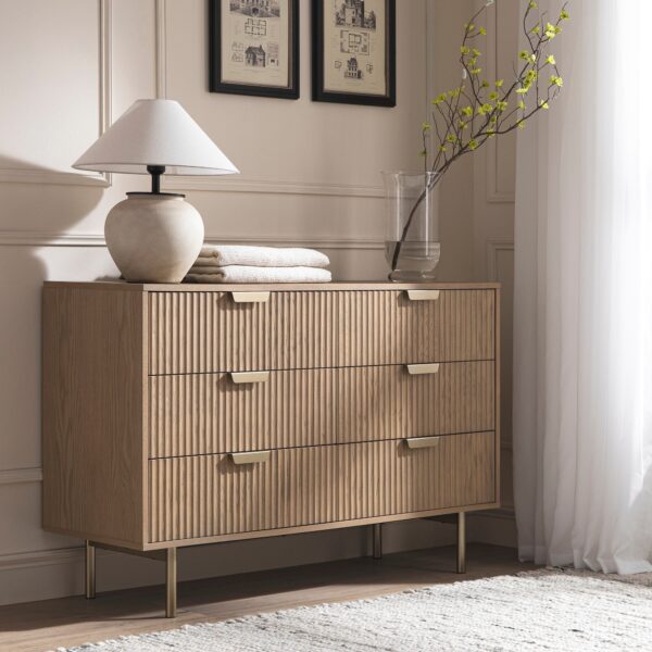 The Store Inlh Light Ash Richmond Ridged Wide 6-Drawer Dresser